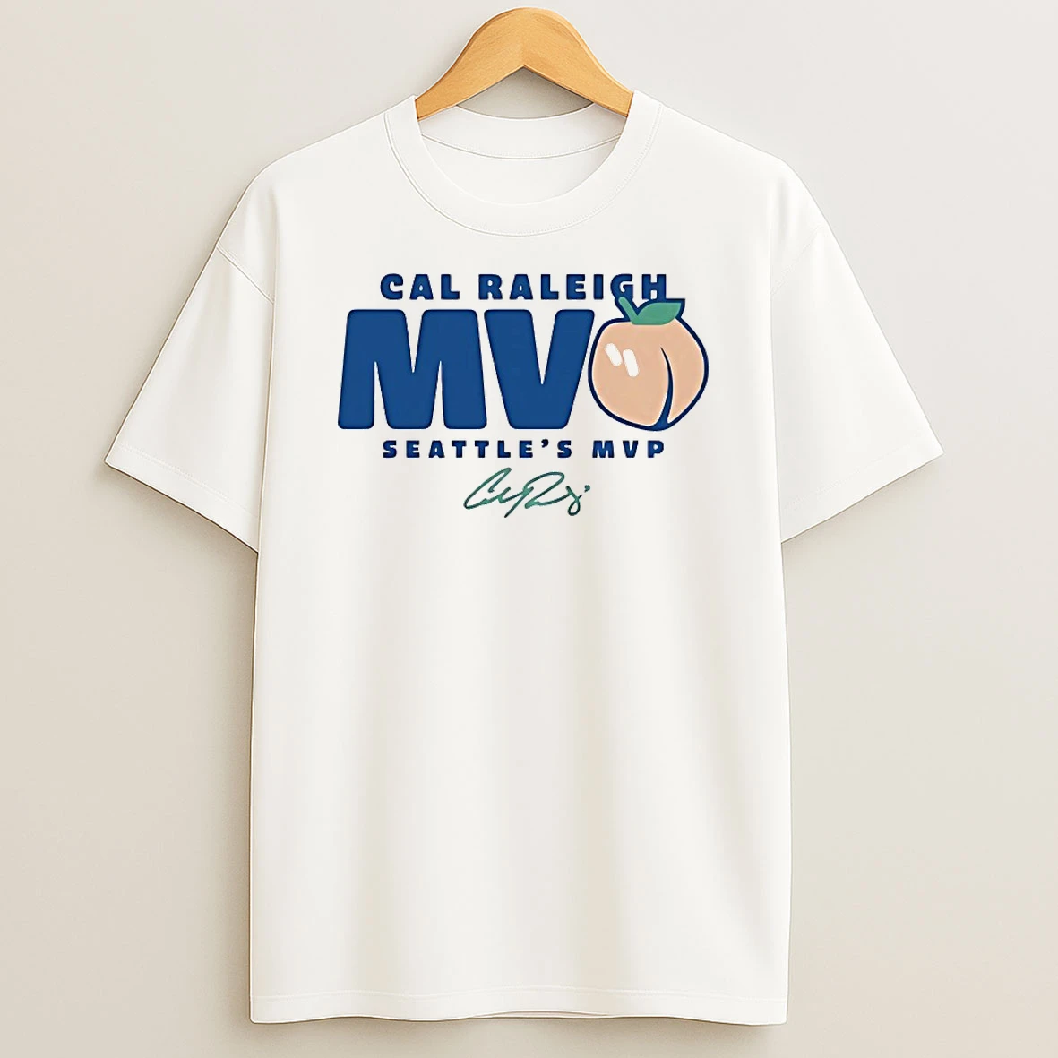 Classic Cal Raleigh Mvpeach Seattles Mpv T Shirts