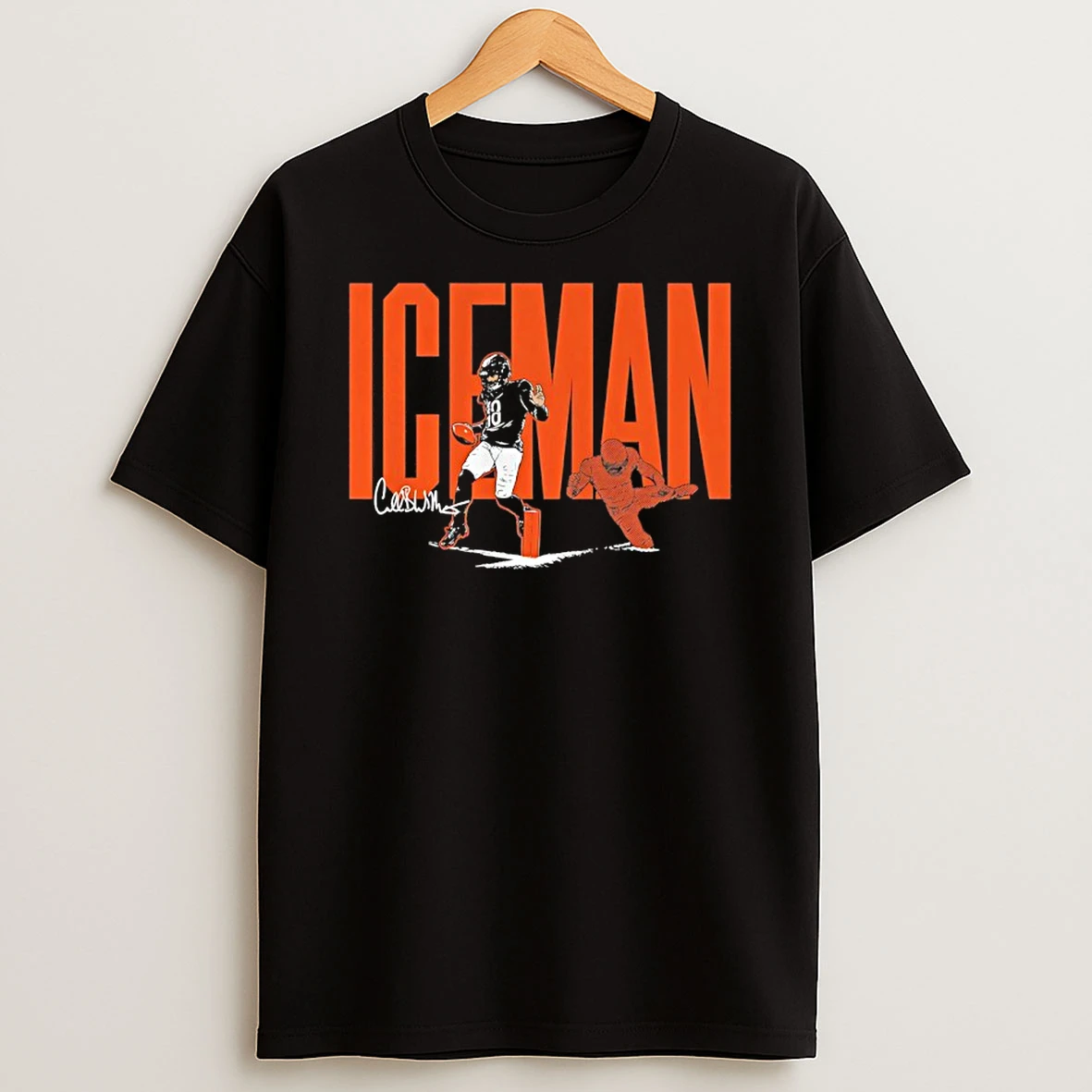 Classic Caleb Williams Iceman Nicknames For A Bears Quarterback Signature T Shirts