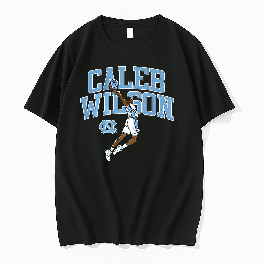 Classic Caleb Wilson North Carolina Tar Heels Basketball Name Pose T Shirts