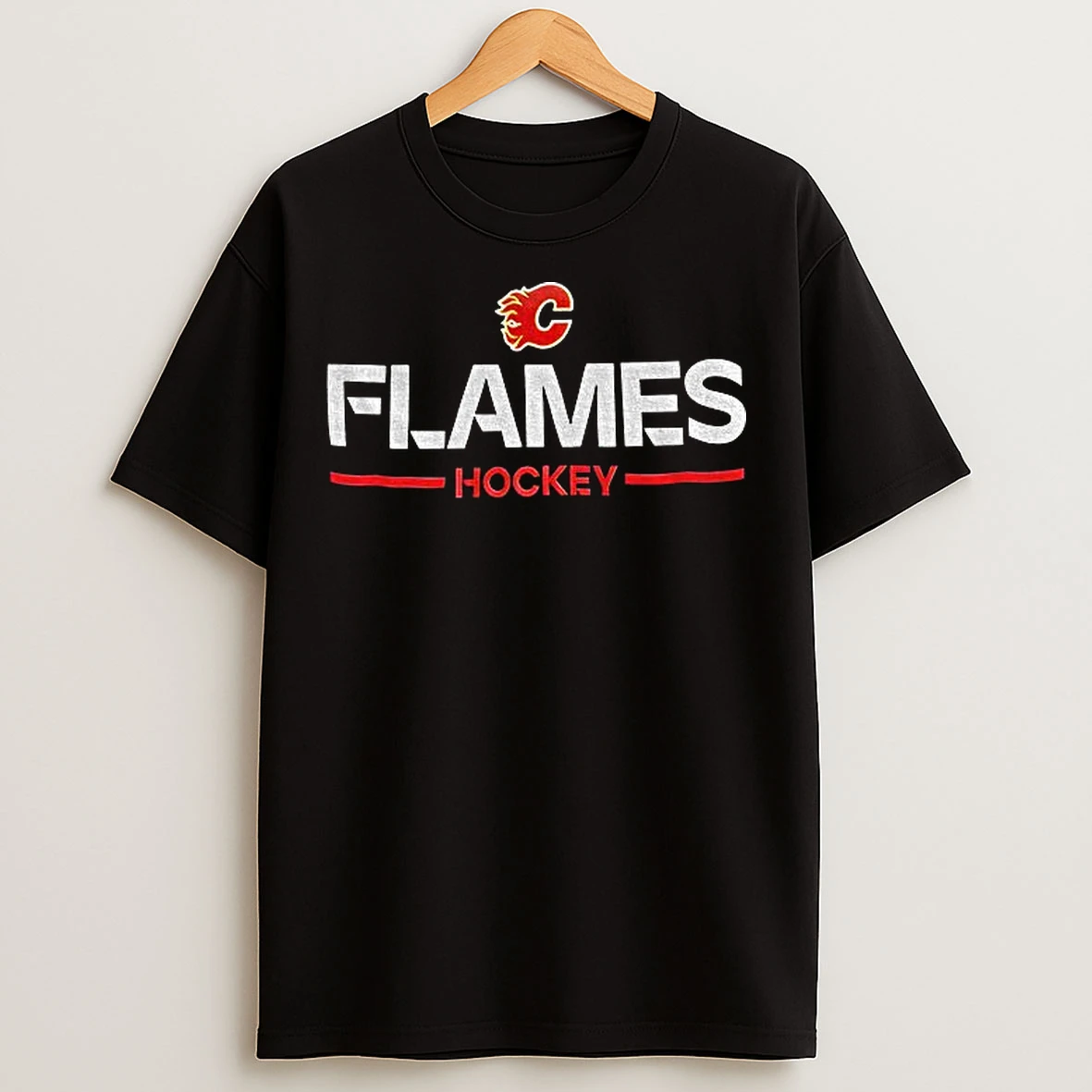 Classic Calgary Flames Nhl Hockey Logo T Shirts