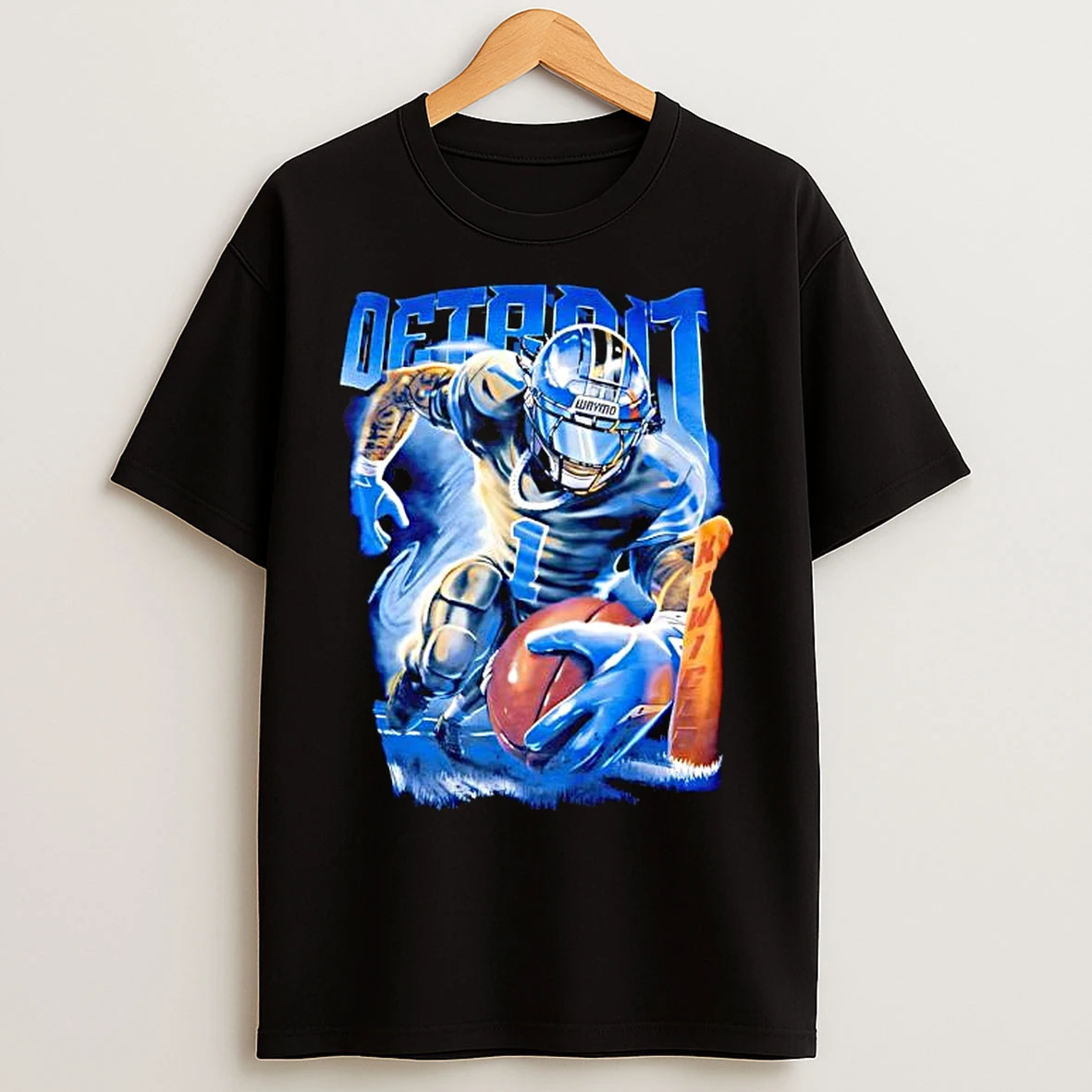 Classic Calvin Johnson In A Detroit Lions T Shirts