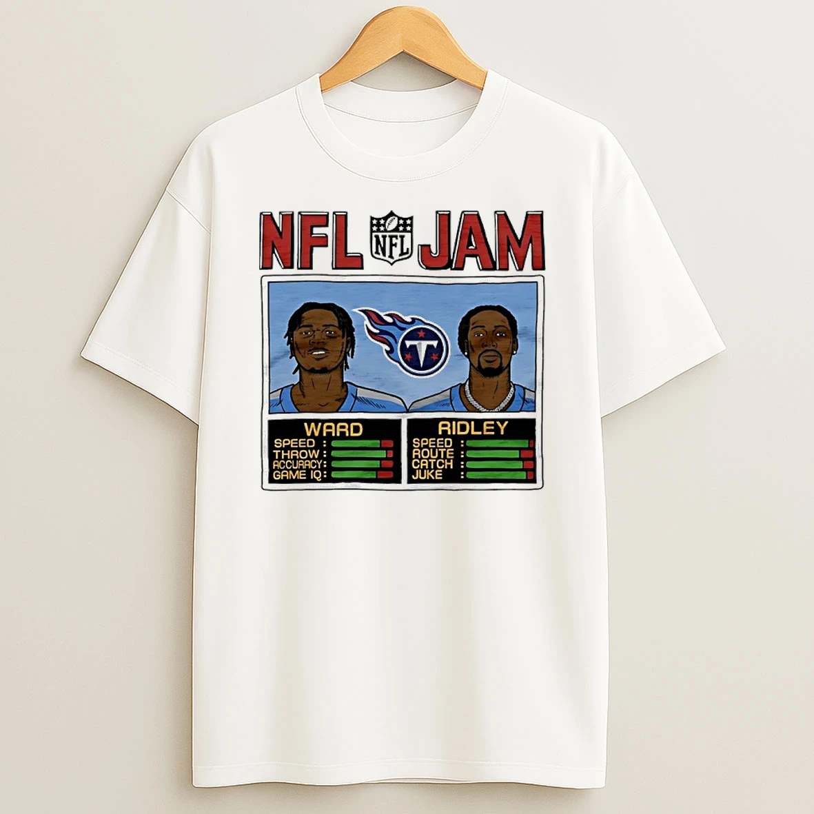 Classic Cam Ward And Calvin Ridley Nfl Jam Tennessee Titans T Shirts