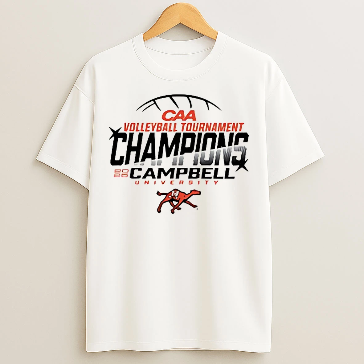 Classic Campbell University 2025 Caa Volleyball Tournament Champions T Shirts