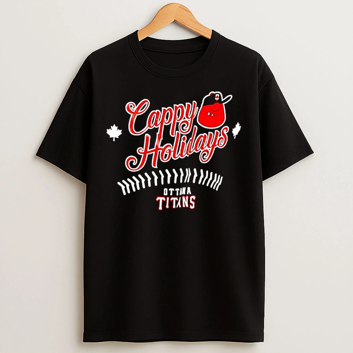 Classic Cappy Holidays Ottawa Titans Logo T Shirts