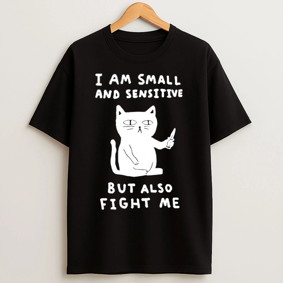 Classic Cat I Am Small And Sensitive But Also Fight Me T Shirts