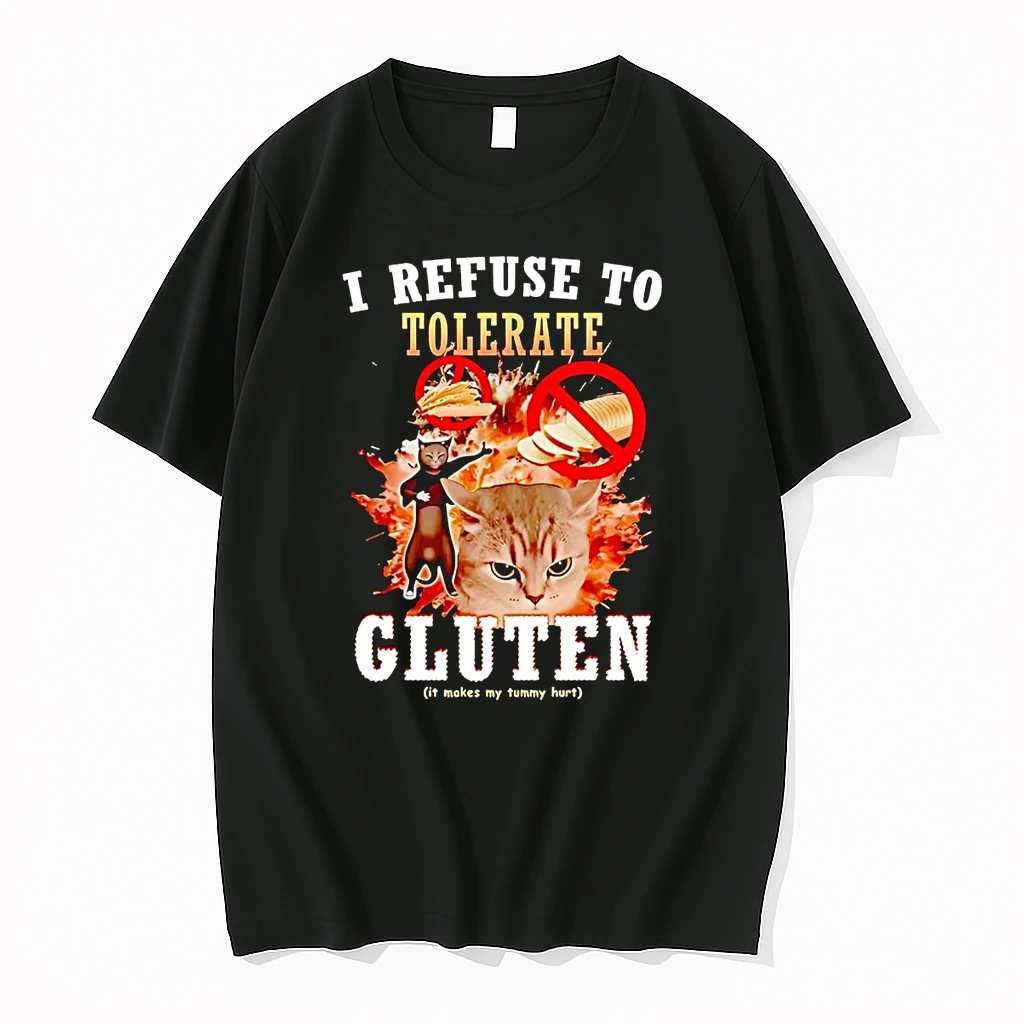 Classic Cat I Refuse To Tolerate Gluten T Shirts