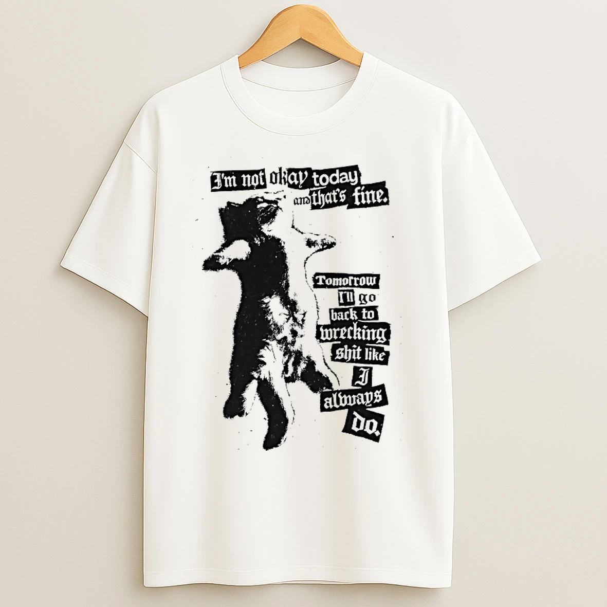 Classic Cat Im Not Okay Today And Thats Fine Tomorrow T Shirts