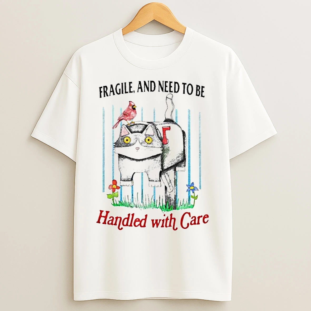 Classic Cat Fragile And Need To Be Handled With Care Ornaments T Shirts