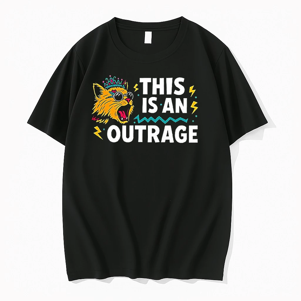 Classic Cat This Is An Outrage T Shirts