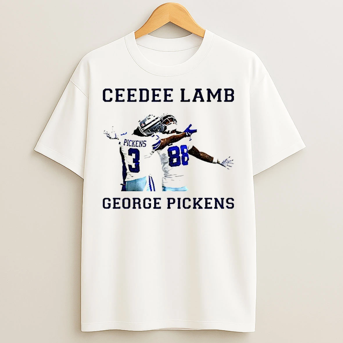 Classic Ceedee Lamb And George Pickens Dallas Cowboys Nfl Football 2025 Vintage T Shirts