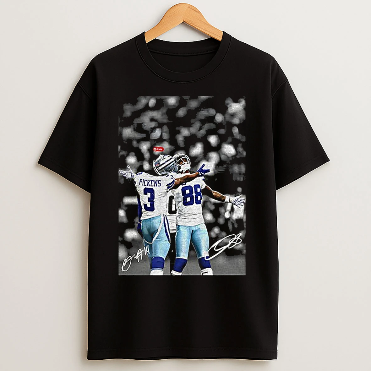 Classic Ceedee Lamb With George Pickens Dallas Cowboys Nfl Football Signatures T Shirts