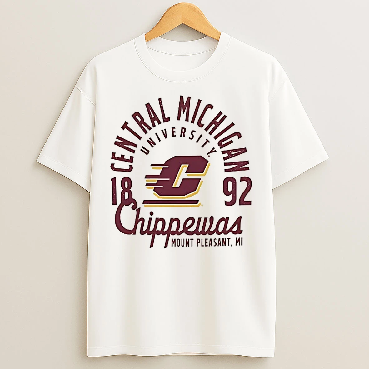 Classic Central Michigan Chippewas 1892 Mount Pleasant T Shirts