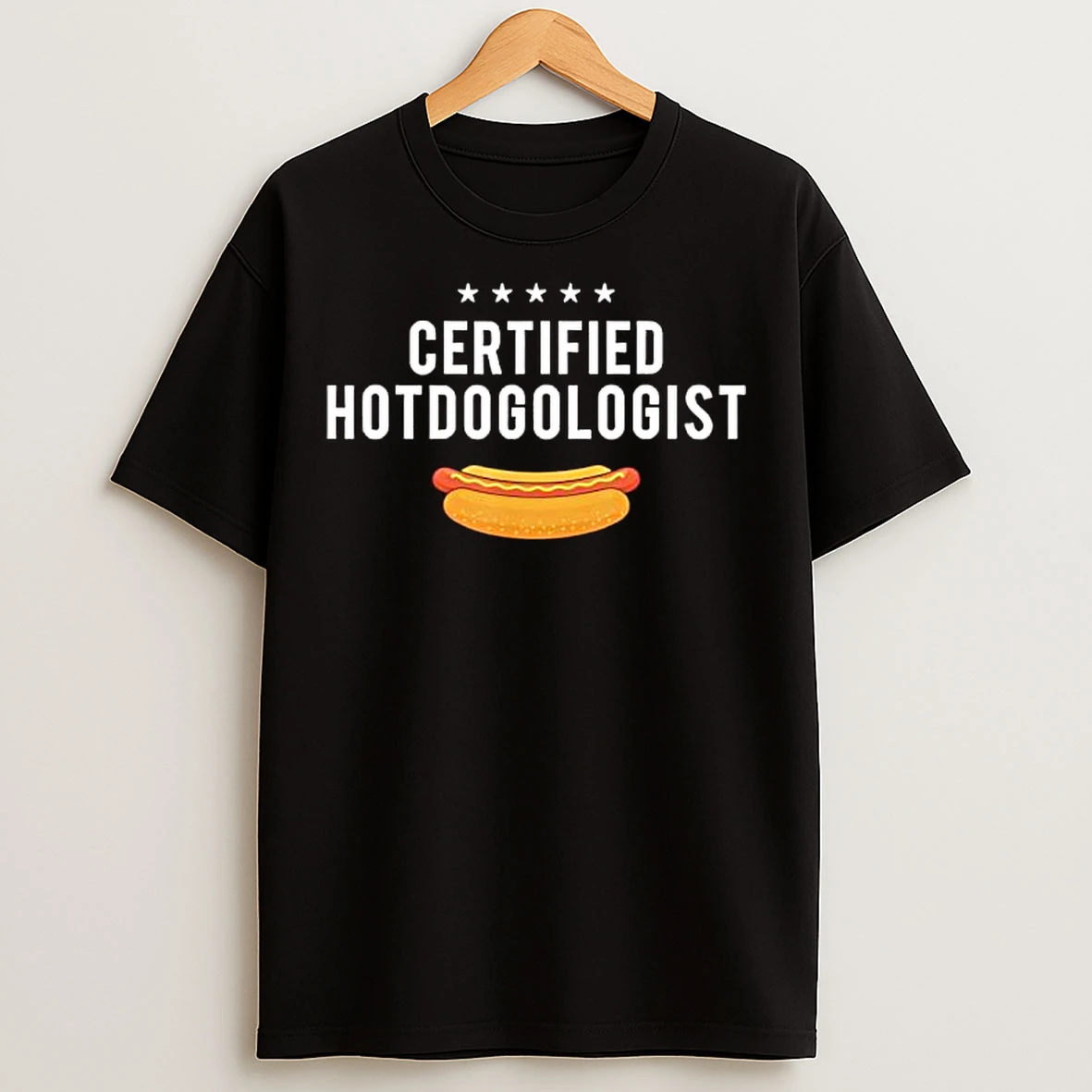 Classic Certified Hotdogologist Graphic Design T Shirts