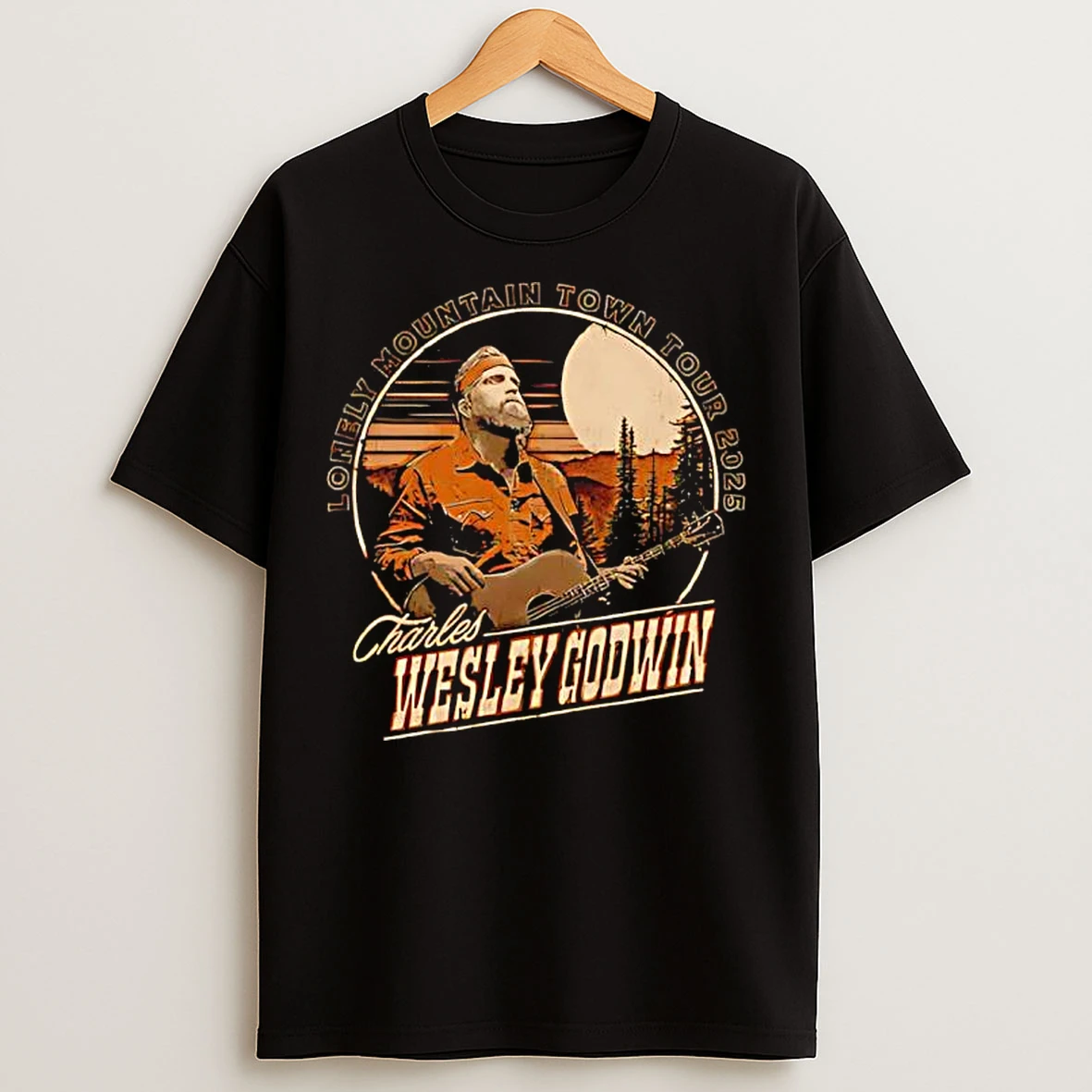 Classic Charles Wesley Godwin Lonely Mountain Town 2025 Tour T Shirts
