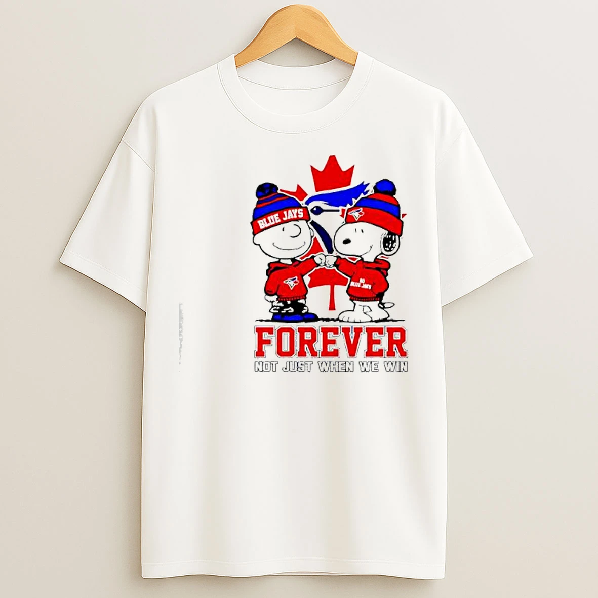 Classic Charlie Brown And Snoopy Toronto Blue Jays Forever Not Just When We Win Fist Bump T Shirts