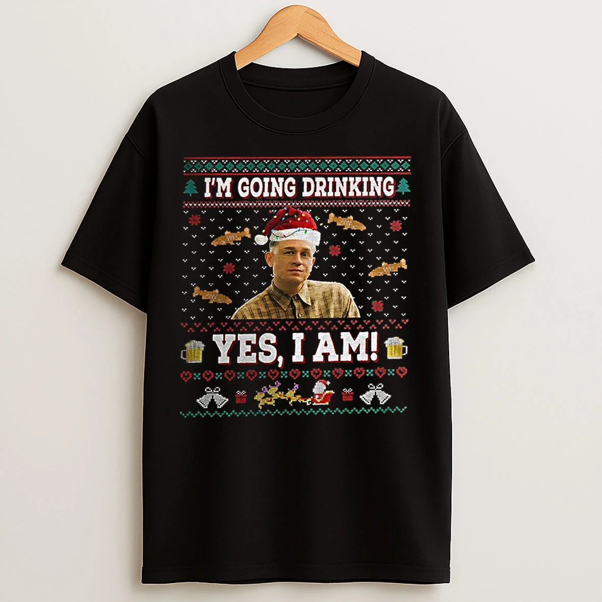 Classic Charlie Hunnam Ed Gein Im Going Drinking Ugly Christmas T Shirts