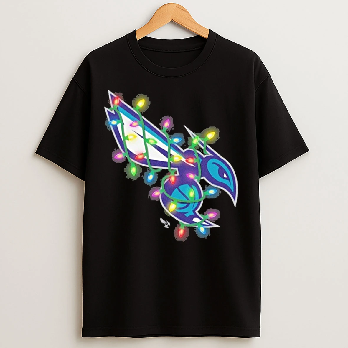 Classic Charlotte Hornets Logo Light Christmas T Shirts