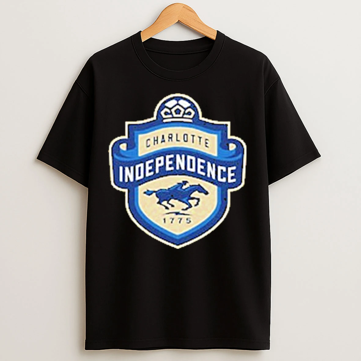Classic Charlotte Independence Crest Logo T Shirts