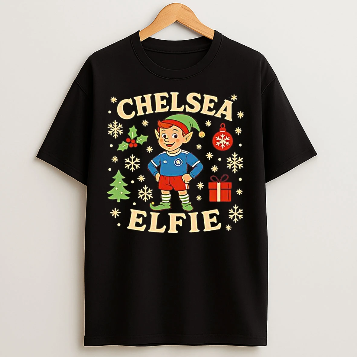 Classic Chelsea Fc Elfie Player Christmas 2025 T Shirts