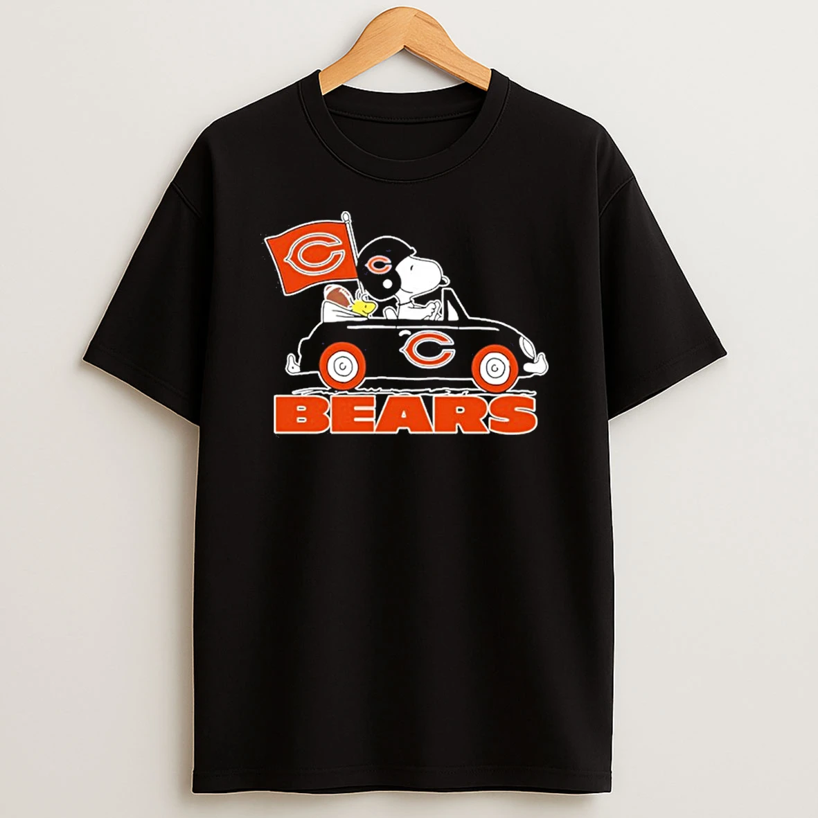 Classic Chicago Bears Football X Snoopy Drive Car T Shirts