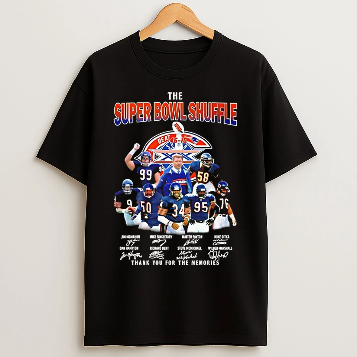 Classic Chicago Bears The Super Bowl Shuffle Thank You For The Memories T Shirts