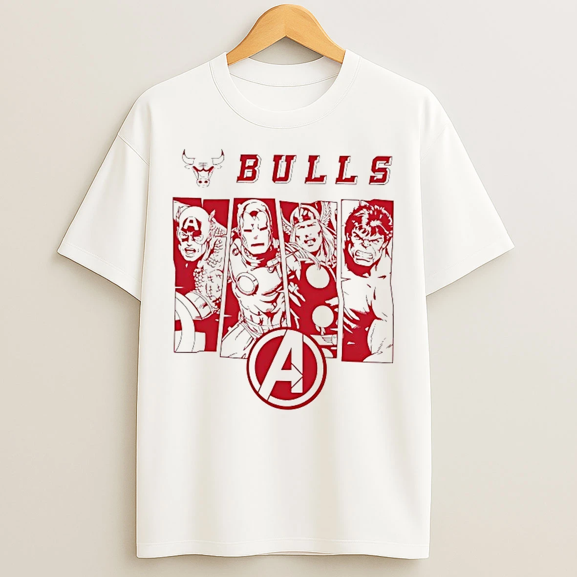 Classic Chicago Bulls Marvel Heroes Team T Shirts