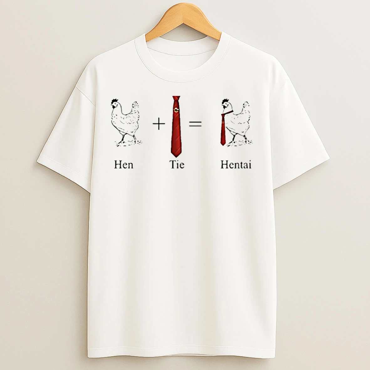 Classic Chicken Hen Tie Hentai T Shirts