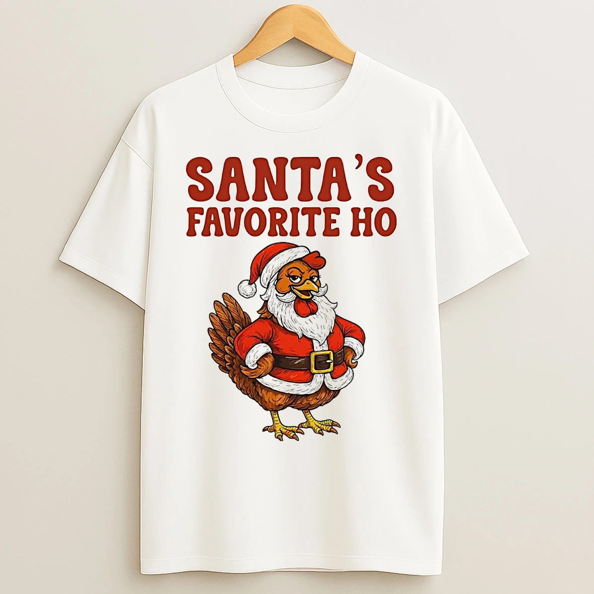 Classic Chicken Santas Favorite Ho Christmas T Shirts