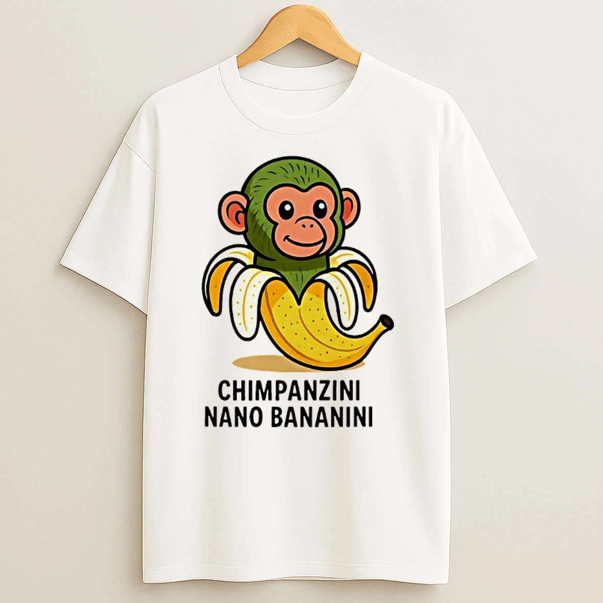 Classic Chimpanzini Nano Bananini Ai Brainrot Character T Shirts