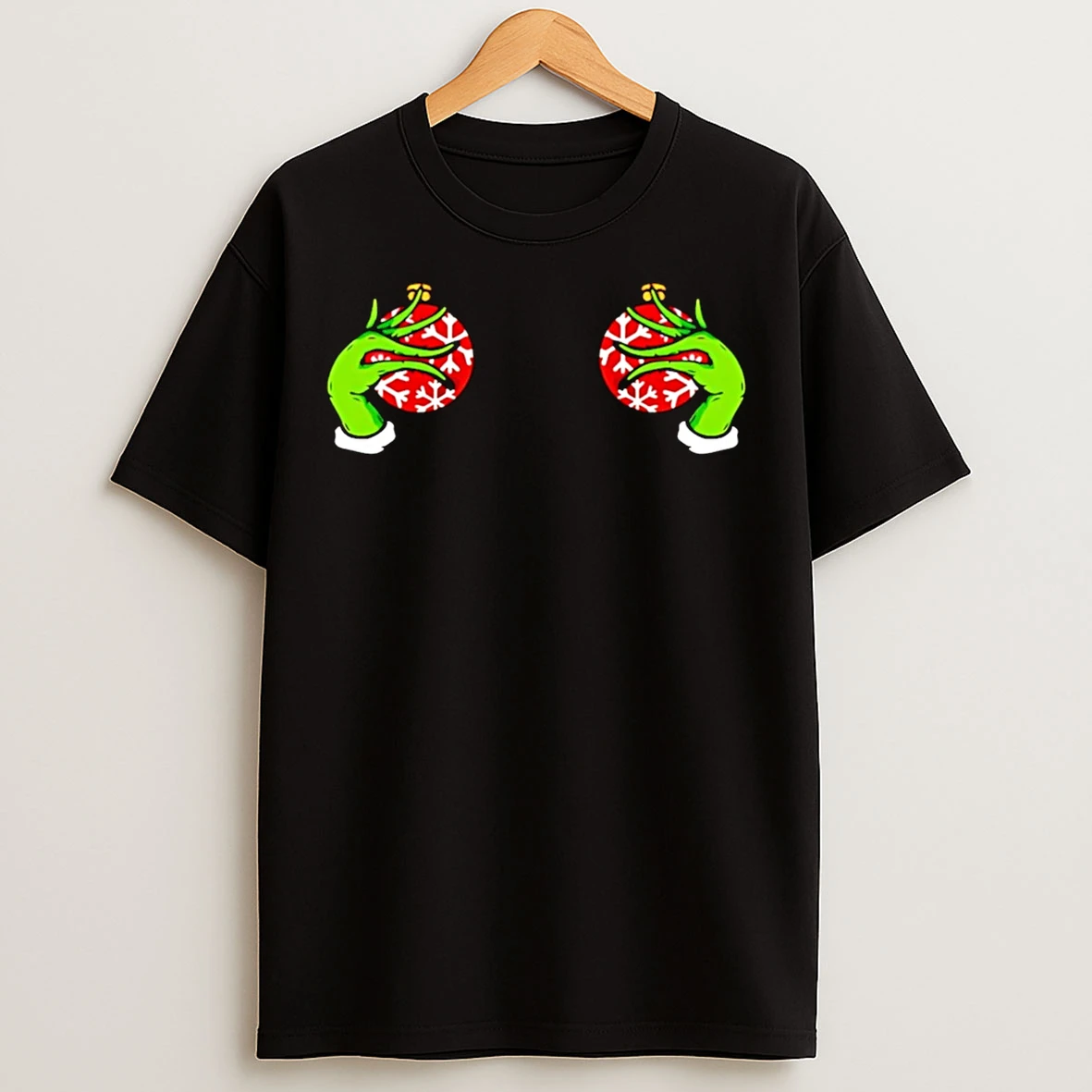 Classic Christmas Boobie Grinch Hand Funny Christmas T Shirts