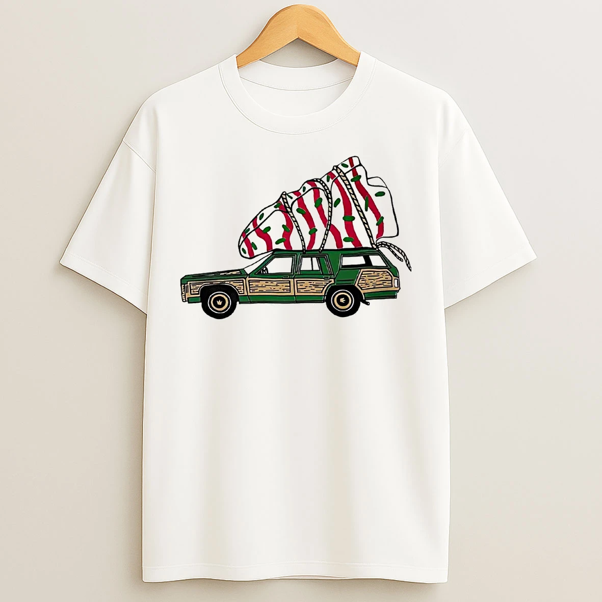 Classic Christmas Tree Cake Vacation T Shirts