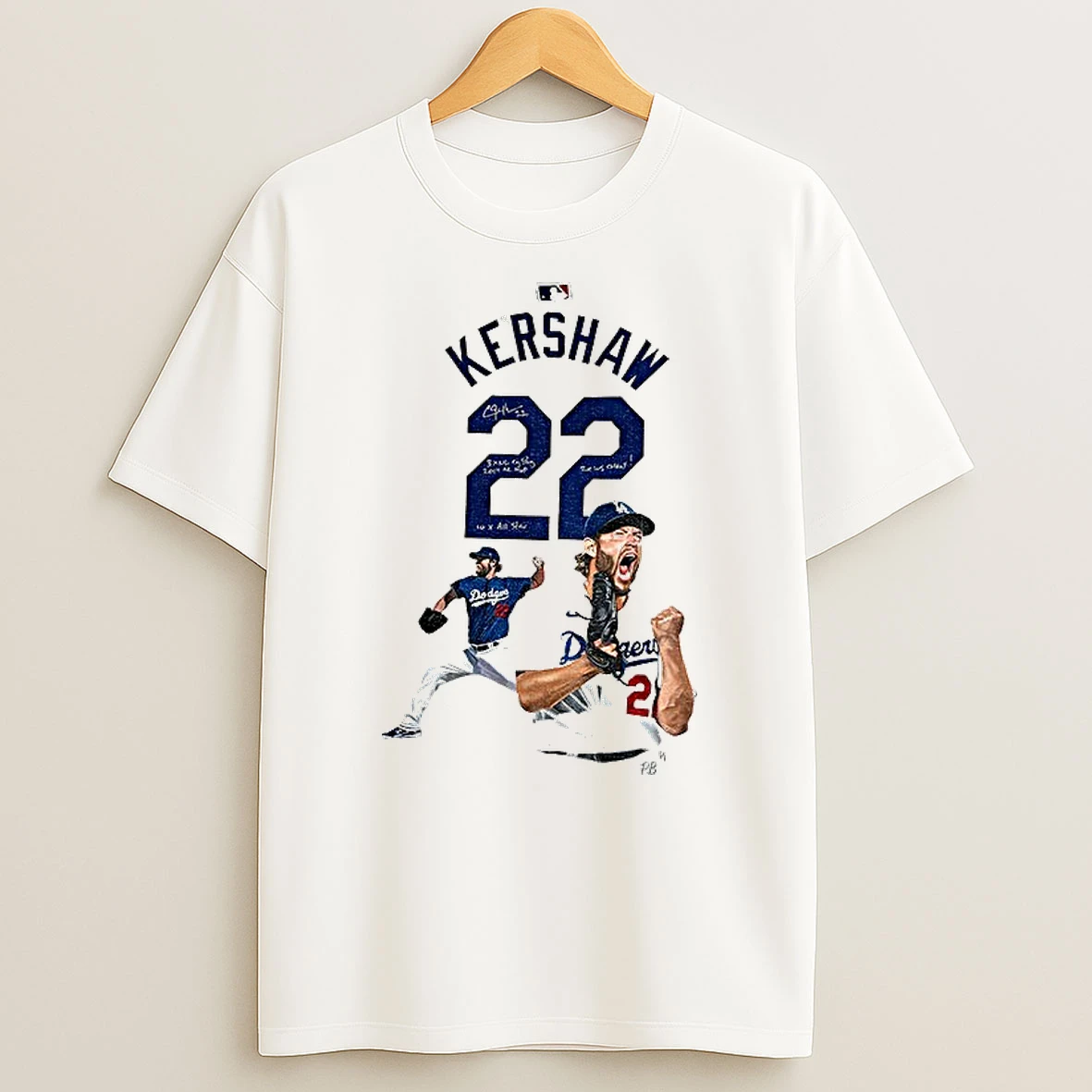 Classic Clayton Kershaw 22 Los Angeles Dodgers Nl Mvp World Series 2025 Signature T Shirts