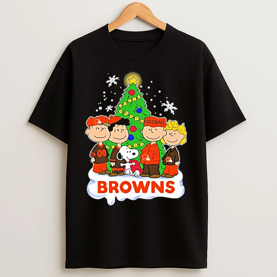 Classic Cleveland Browns X The Peanuts Christmas 2025 T Shirts