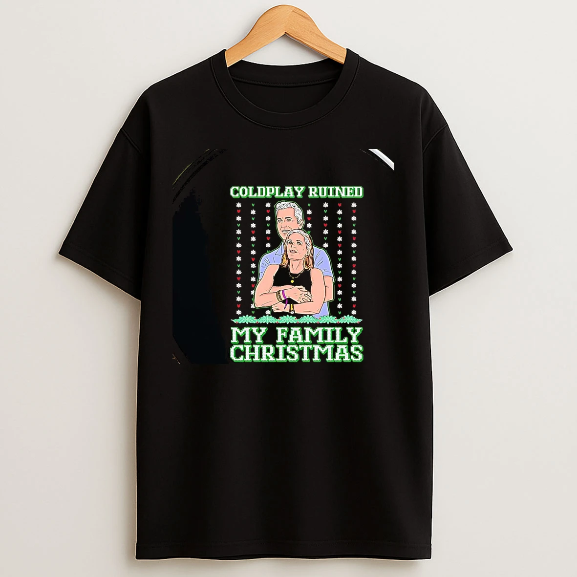 Classic Coldplay Kiss Cam Ruined My Family Christmas Chriast T Shirts