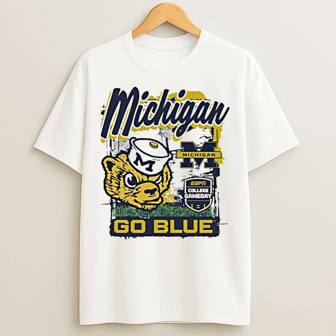 Classic College Gameday 2025 Michigan Football Mascot Go Blue T Shirts