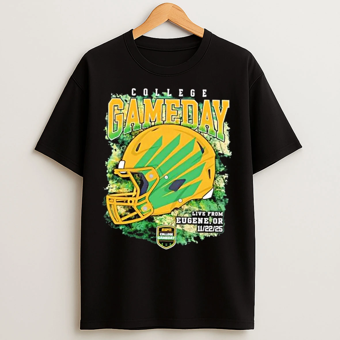 Classic College Gameday Oregon Ducks Helmet Live From Eugene Or 11 22 25 T Shirts