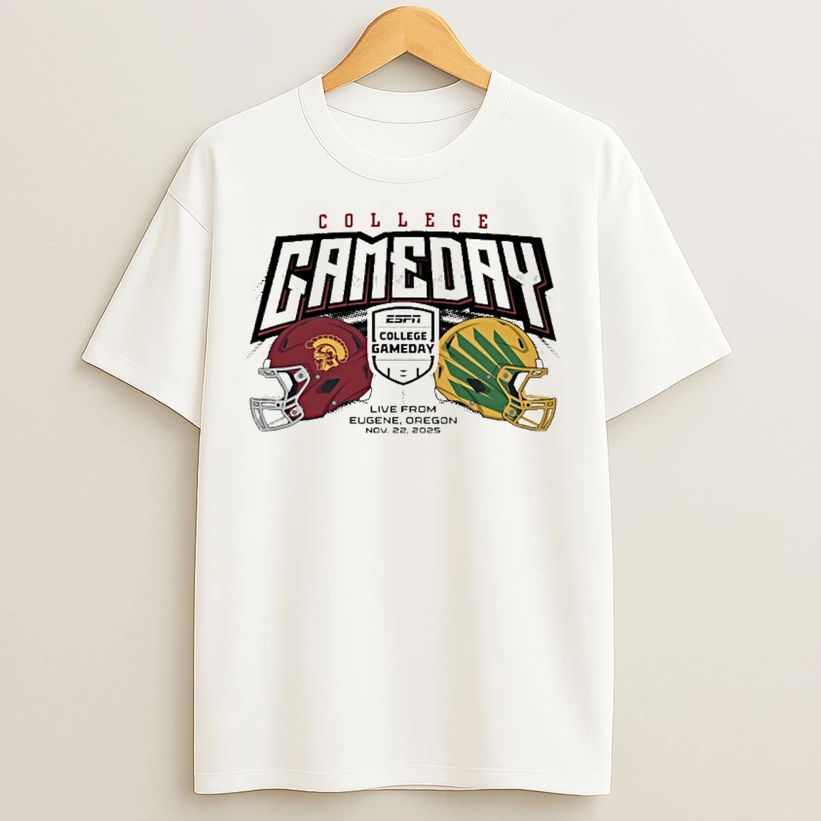 Classic College Gameday Oregon Ducks Vs Usc Trojans Live From Autzen Stadium Nov 22 2025 T Shirts