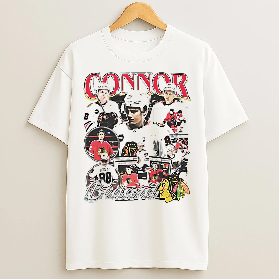 Classic Connor Bedard Chicago Blackhawks Retro T Shirts