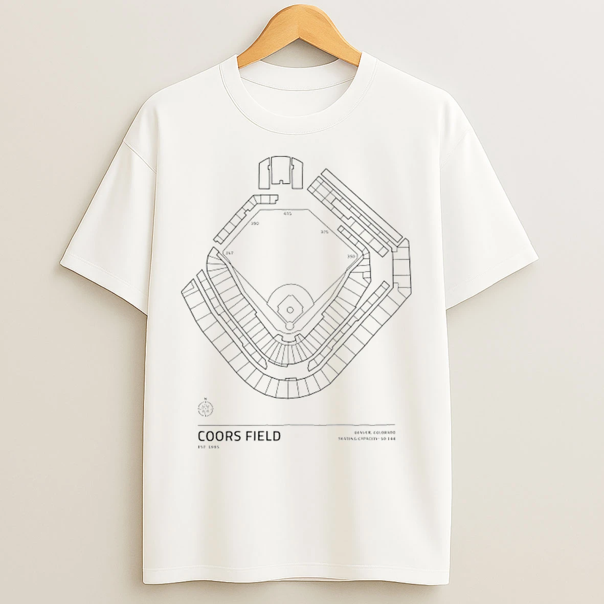 Classic Coors Field Stadium 1995 Denver Colorado T Shirts