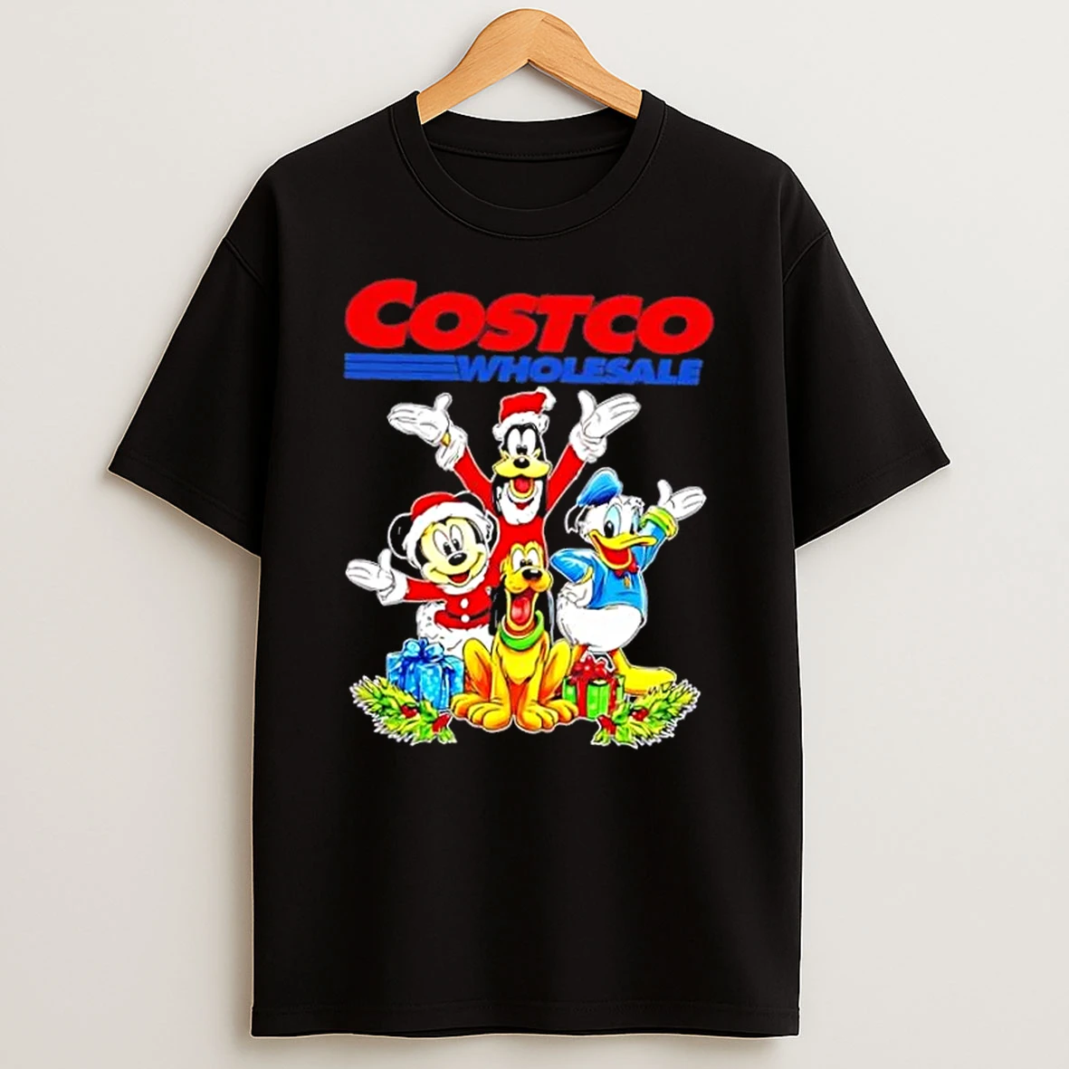 Classic Costco Wholesale X Team Mickey Merry Christmas T Shirts
