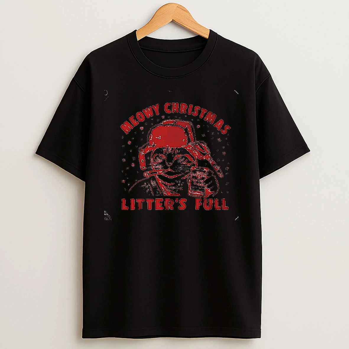 Classic Cousin Eddie Cat Meowy Christmas Litters Full Christmas T Shirts