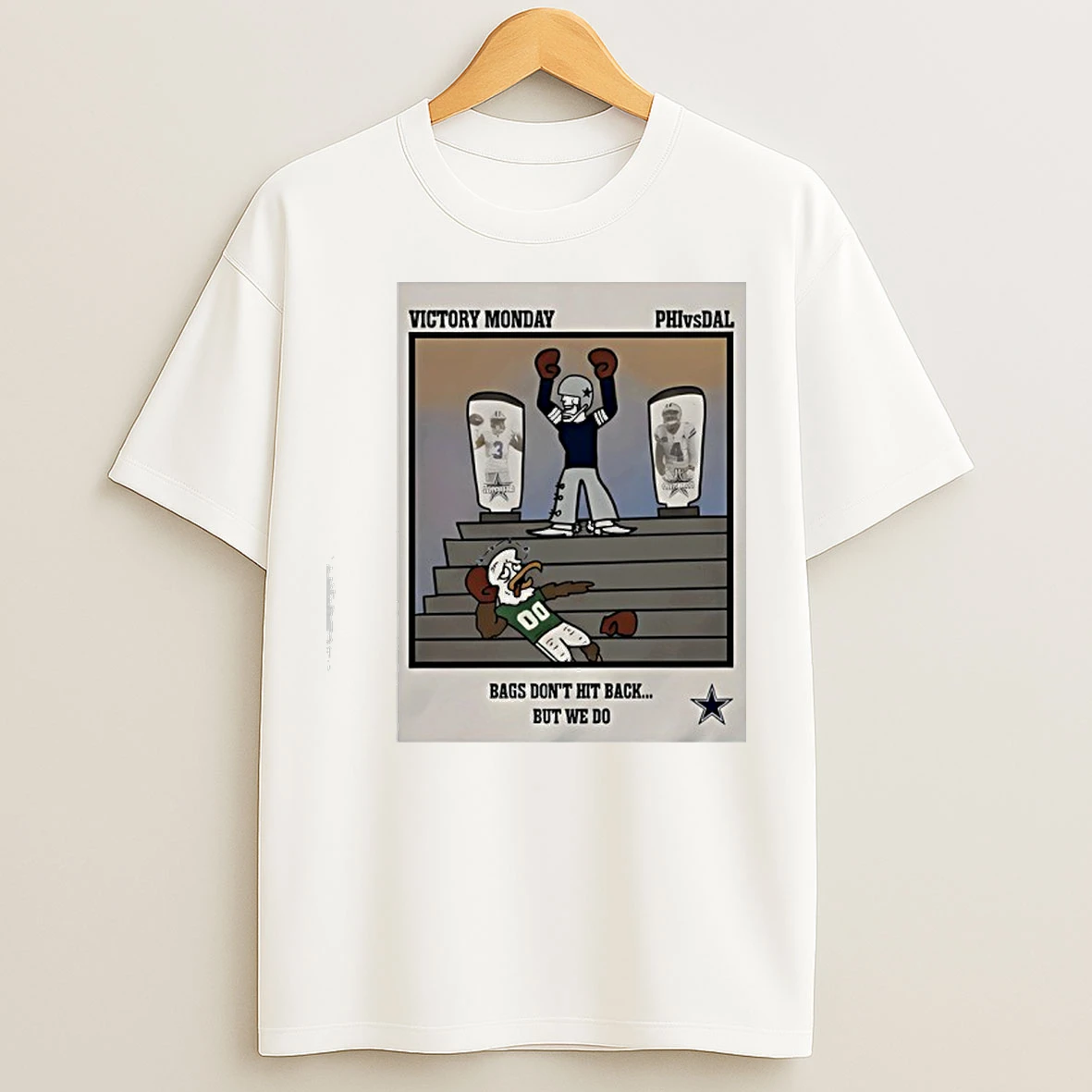Classic Cowboy Vs Eagle Victory Monday Bags Dont Hit Back Meme T Shirts