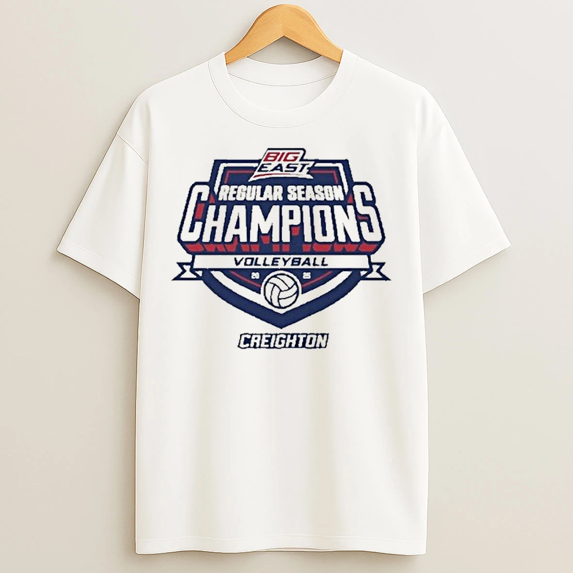 Classic Creighton Bluejays 2025 Big East Volleyball Regular Season Champions T Shirts