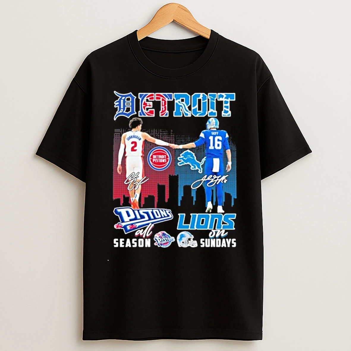 Classic Cunningham Piston All Season And Goff Lions On Sundays T Shirts