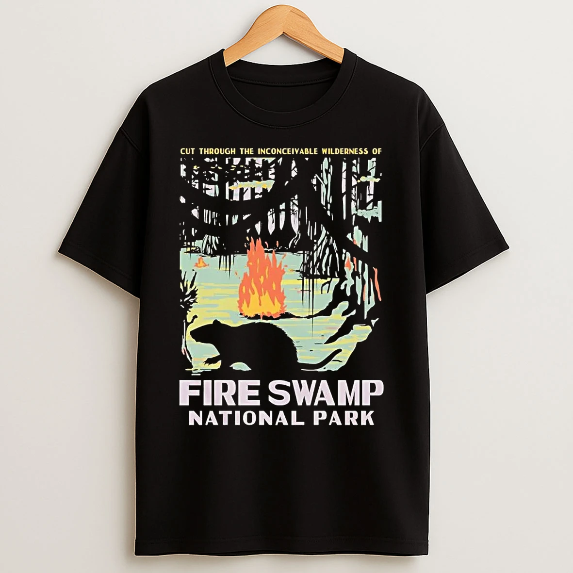 Classic Cut Through The Inconceivable Wilderness Of Fire Swamp National Park T Shirts