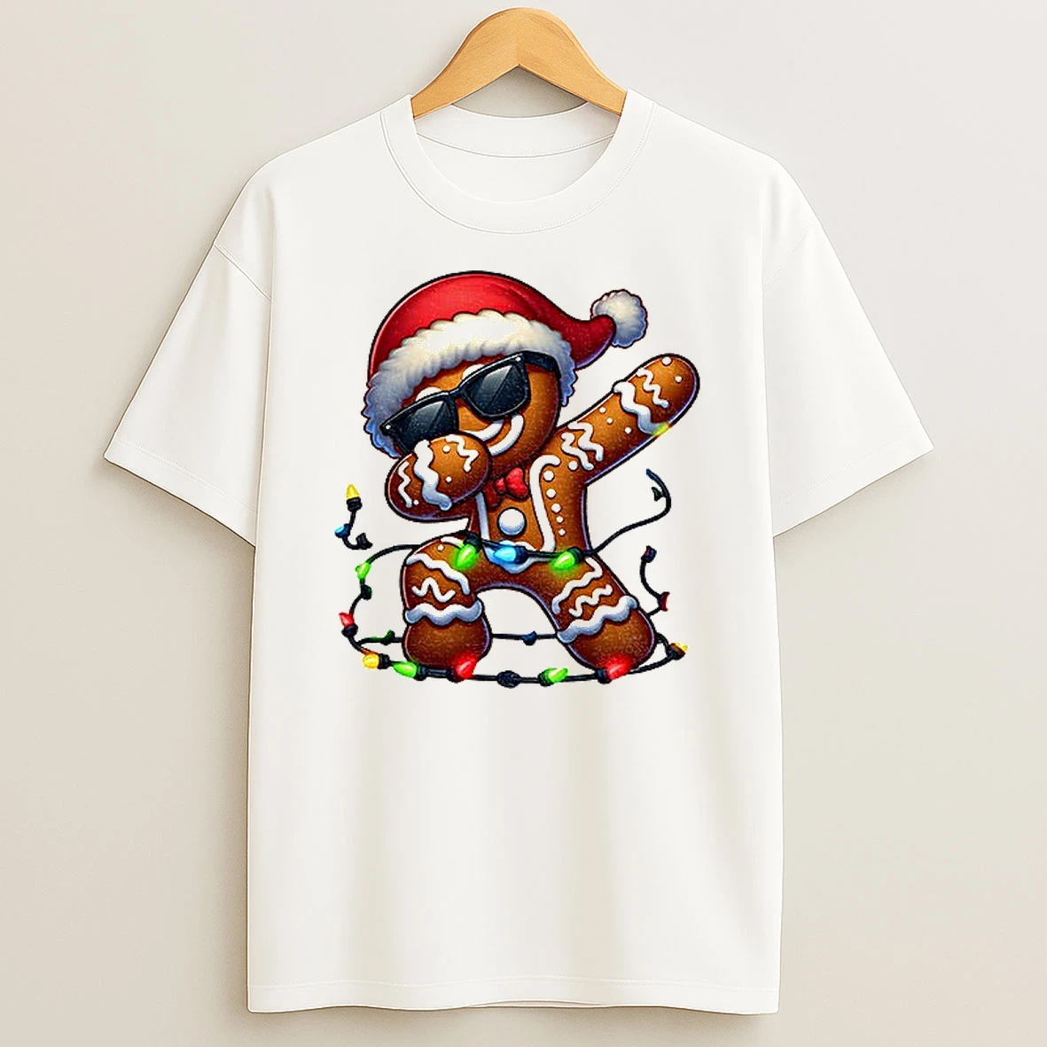 Classic Dabbing Christmas Gingerbread Man T Shirts