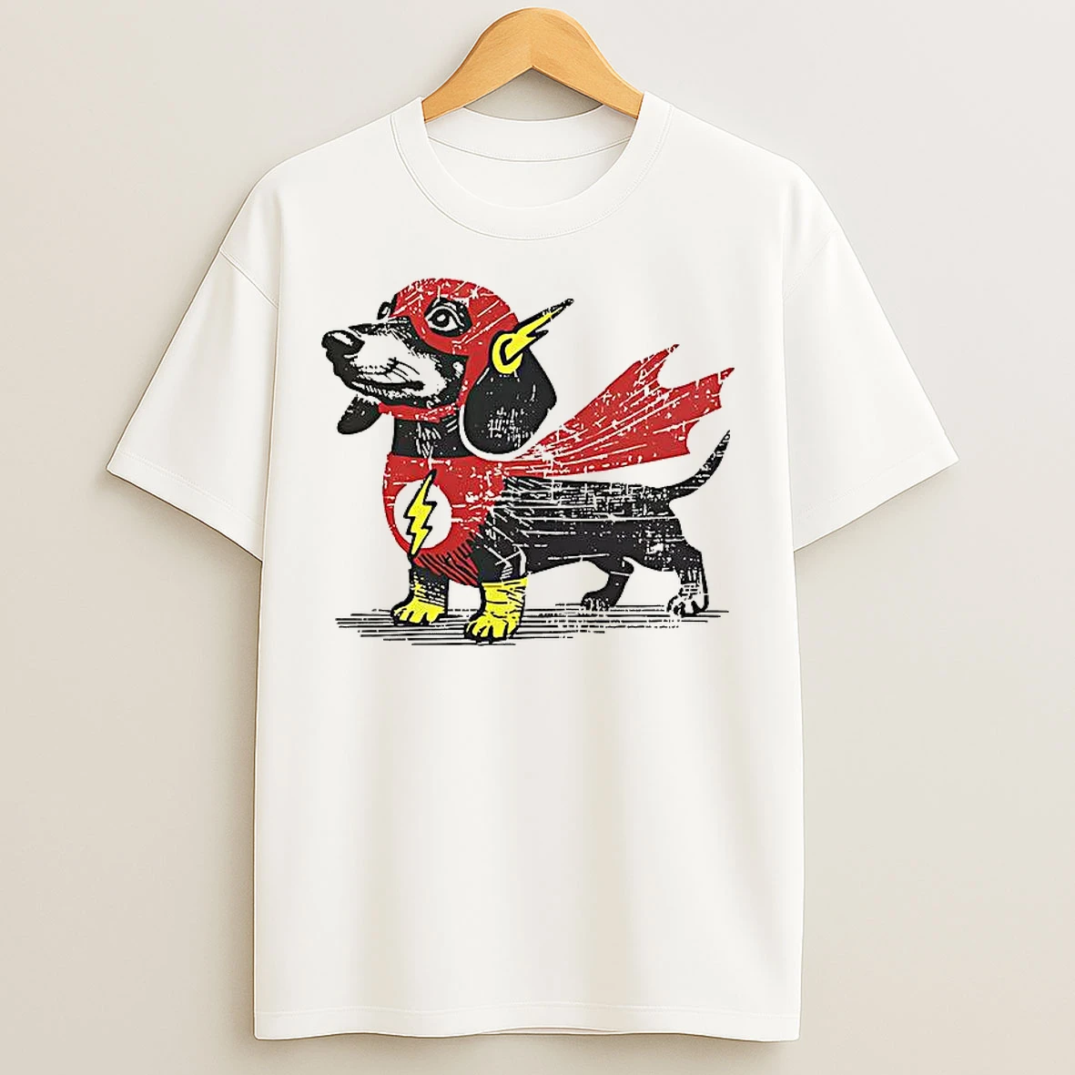 Classic Dachshund Superhero The Flash T Shirts