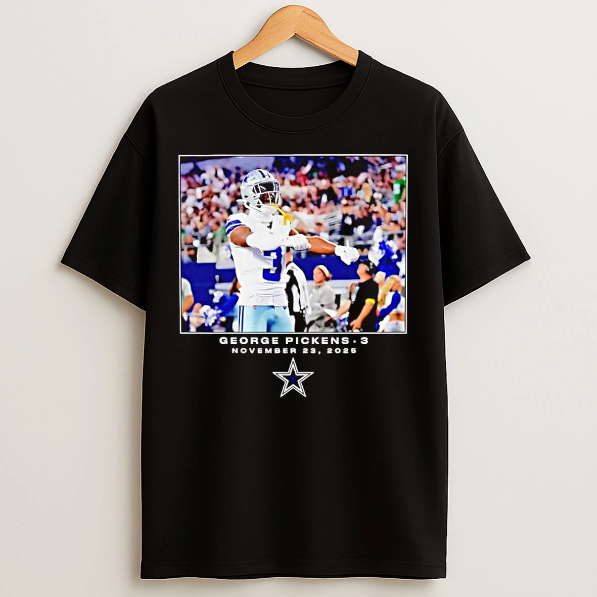 Classic Dallas Cowboys George Pickens Nfl Flash Features November 23rd 2025 T Shirts