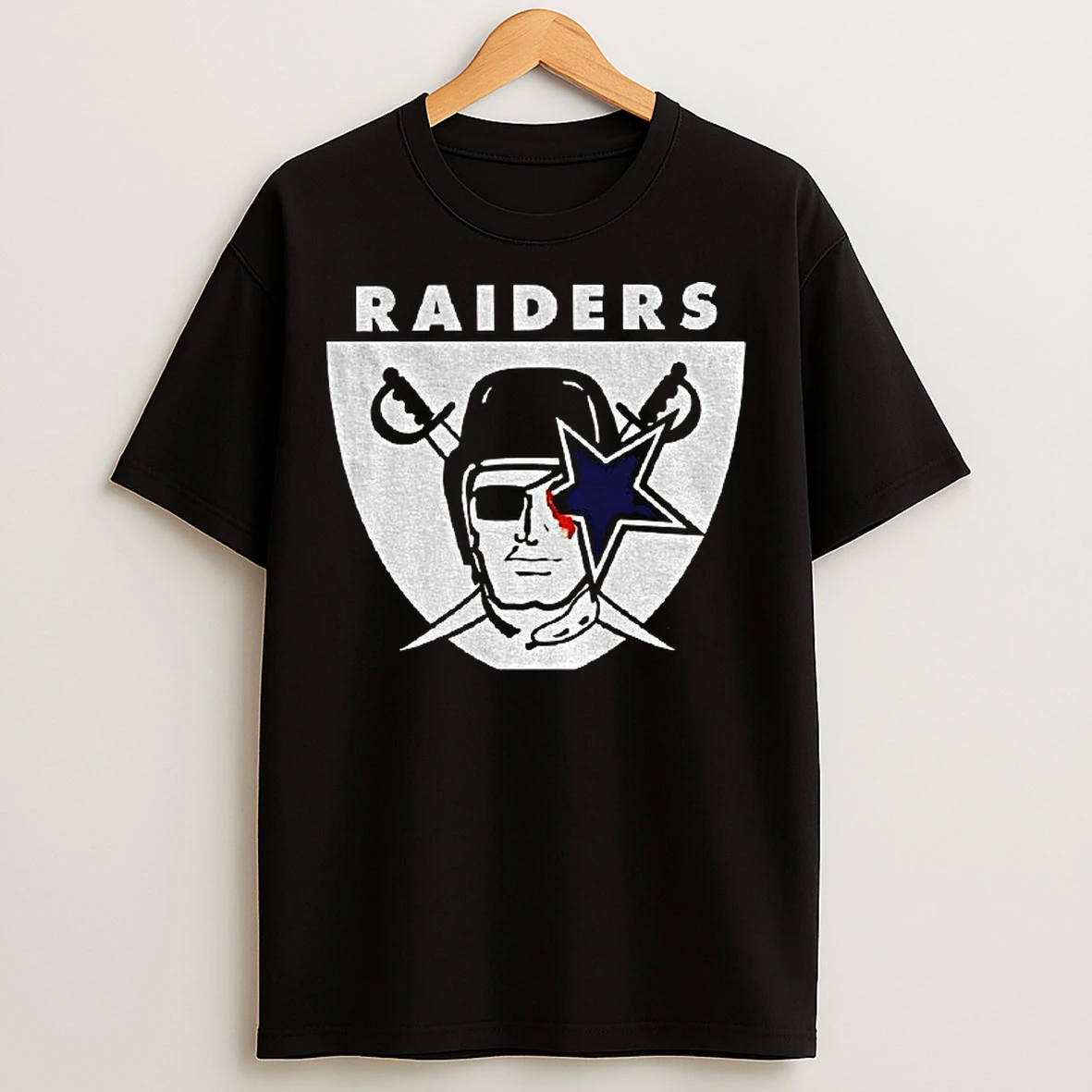 Classic Dallas Cowboys Las Vegas Raiders Bleed Raiders Mashup Logo T Shirts