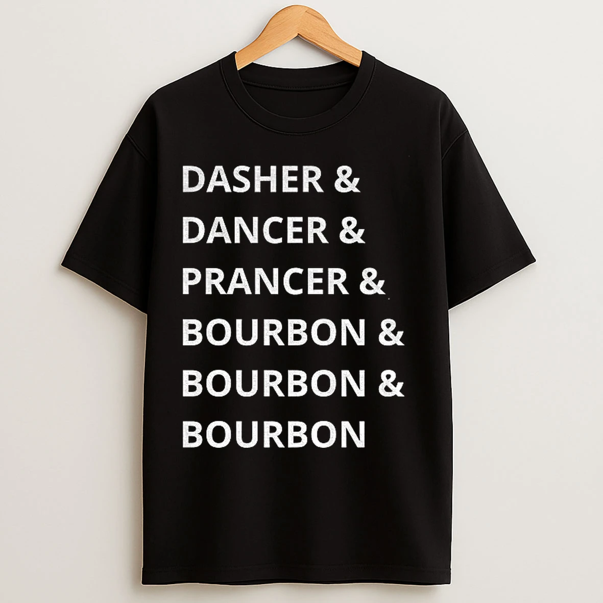 Classic Dasher Dancer Prancer And Whiskey Bourbon And Scotch T Shirts